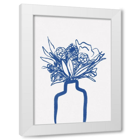 Flowers in a Vase White Modern Wood Framed Art Print by Fritsch, Athene
