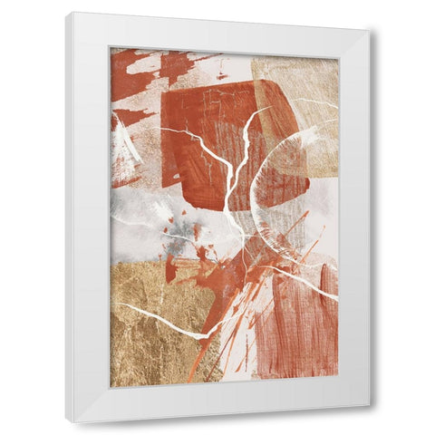 Golden globe 2 White Modern Wood Framed Art Print by Ann Moss, Sally