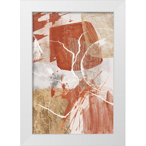 Golden globe 2 White Modern Wood Framed Art Print by Ann Moss, Sally