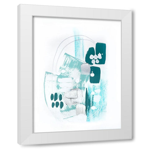 Abstract Mint 1 White Modern Wood Framed Art Print by Storms, Alyson