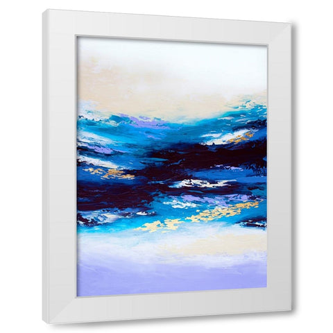 Abstract Sunset 2 White Modern Wood Framed Art Print by Storms, Alyson