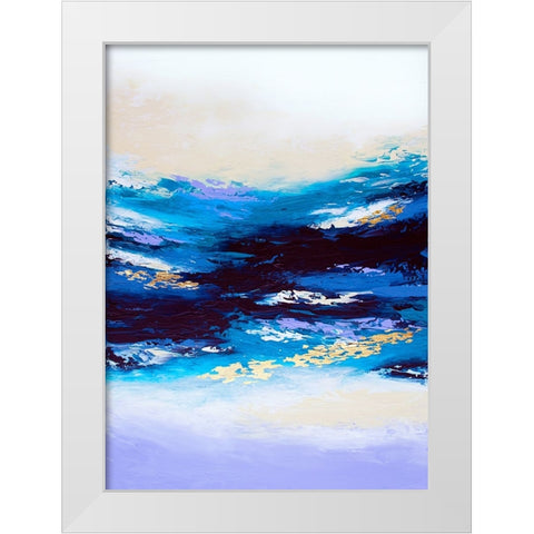 Abstract Sunset 2 White Modern Wood Framed Art Print by Storms, Alyson