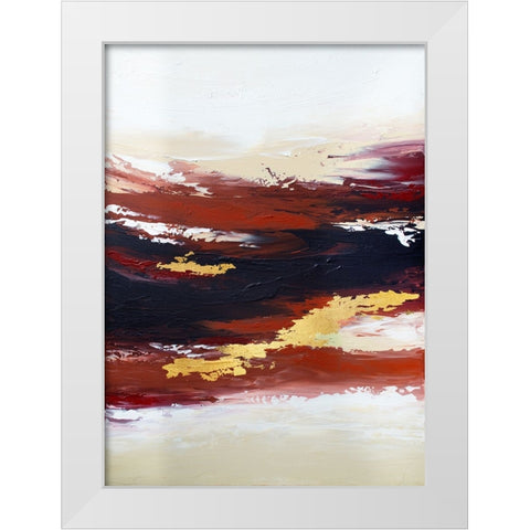 Abstract Sunset 3 White Modern Wood Framed Art Print by Storms, Alyson