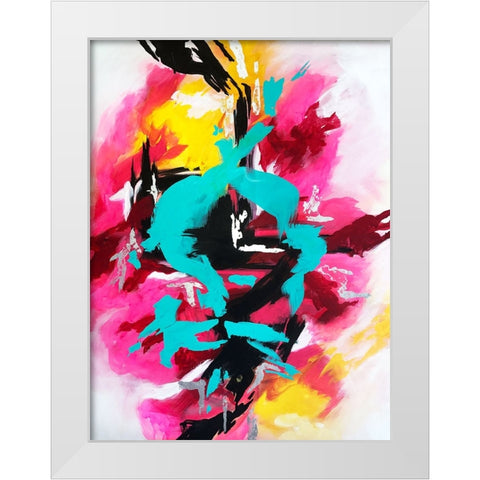 Adhara White Modern Wood Framed Art Print by Storms, Alyson