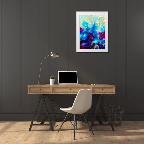 Andromeda White Modern Wood Framed Art Print by Storms, Alyson