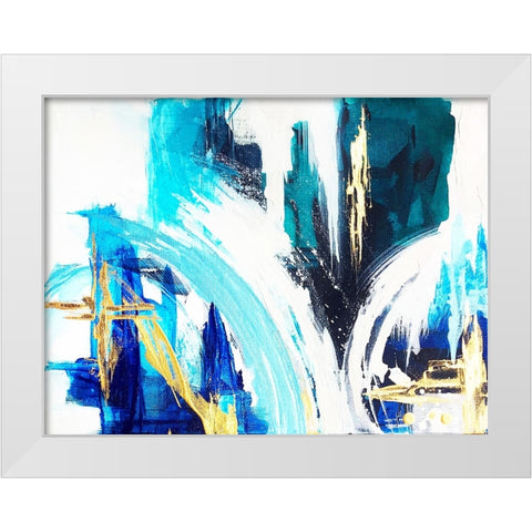 Angle Gold   A White Modern Wood Framed Art Print by Storms, Alyson