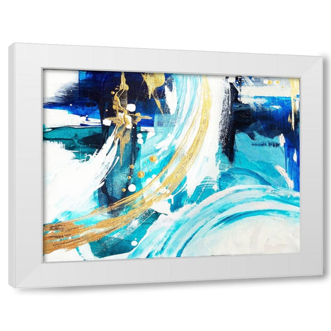 Angle Gold   B White Modern Wood Framed Art Print by Storms, Alyson
