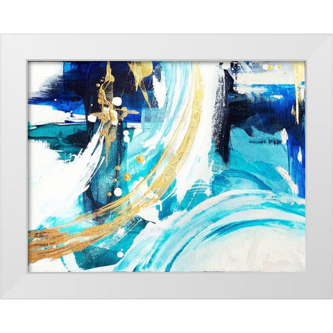 Angle Gold   B White Modern Wood Framed Art Print by Storms, Alyson