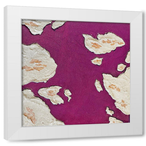 Aubergine Islands White Modern Wood Framed Art Print by Storms, Alyson