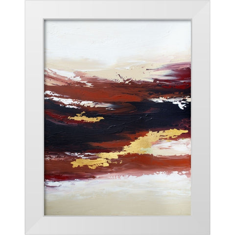 Burnt Sunset White Modern Wood Framed Art Print by Storms, Alyson