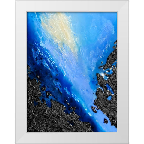 Coastal Waves White Modern Wood Framed Art Print by Storms, Alyson