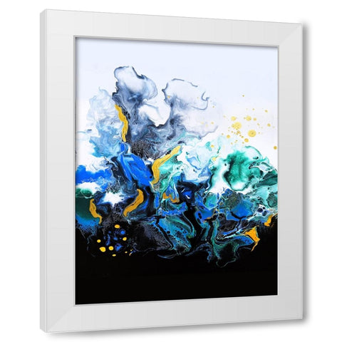 Colorful Smoke White Modern Wood Framed Art Print by Storms, Alyson