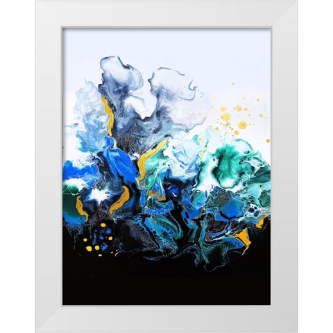 Colorful Smoke White Modern Wood Framed Art Print by Storms, Alyson
