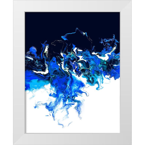 Colorful Wave 2 White Modern Wood Framed Art Print by Storms, Alyson