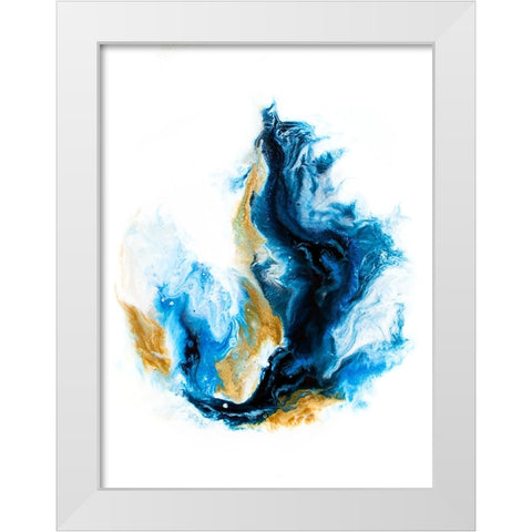 Crashing Sea White Modern Wood Framed Art Print by Storms, Alyson