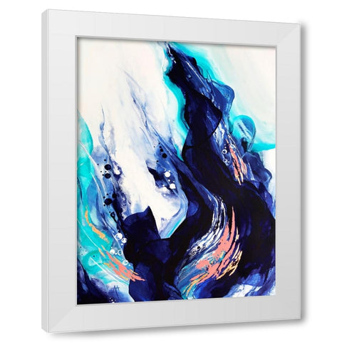 Crashing Wave White Modern Wood Framed Art Print by Storms, Alyson