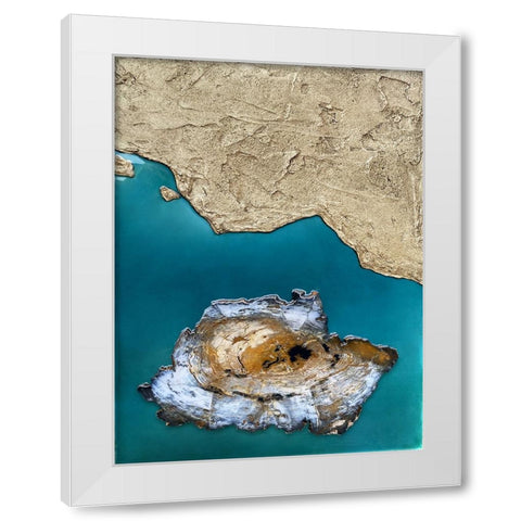 Elemental Earth White Modern Wood Framed Art Print by Storms, Alyson