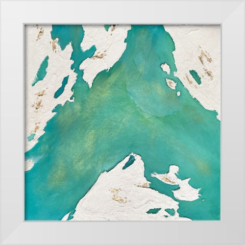 Emerald Island White Modern Wood Framed Art Print by Storms, Alyson