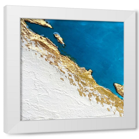 Frozen Golden Ocean 1 White Modern Wood Framed Art Print by Storms, Alyson