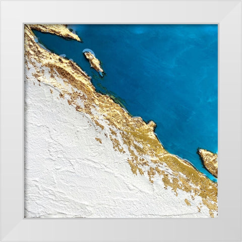 Frozen Golden Ocean 1 White Modern Wood Framed Art Print by Storms, Alyson