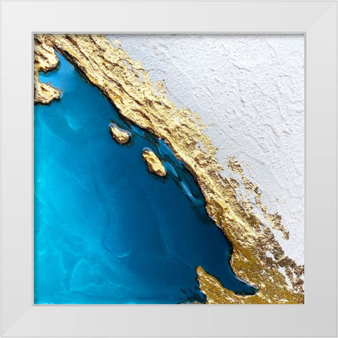 Frozen Golden Ocean 2 White Modern Wood Framed Art Print by Storms, Alyson