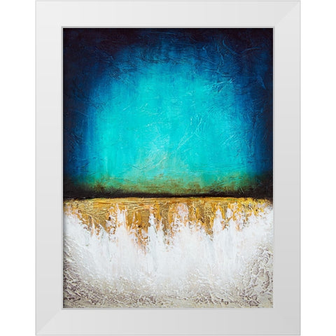 Frozen Reflection White Modern Wood Framed Art Print by Storms, Alyson