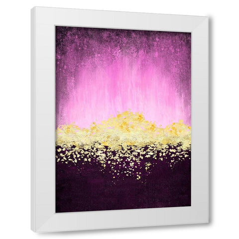 Golden Dawn Pink White Modern Wood Framed Art Print by Storms, Alyson