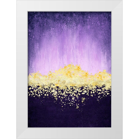 Golden Dawn Purple White Modern Wood Framed Art Print by Storms, Alyson