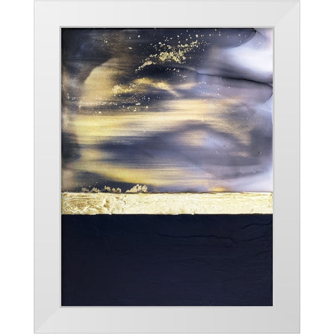 Golden Noir White Modern Wood Framed Art Print by Storms, Alyson