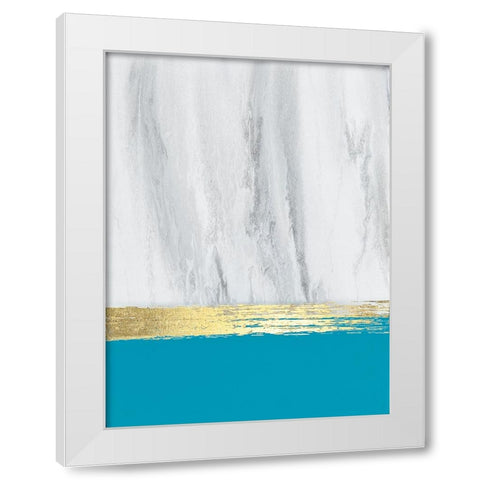 Granite Gold White Modern Wood Framed Art Print by Storms, Alyson