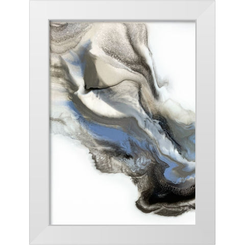 Grey Smoke 2 White Modern Wood Framed Art Print by Storms, Alyson