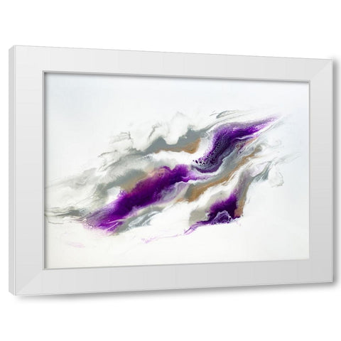 Grey and Violet Skies White Modern Wood Framed Art Print by Storms, Alyson