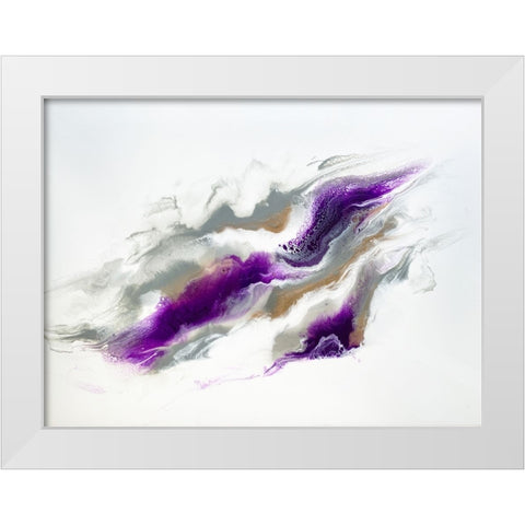 Grey and Violet Skies White Modern Wood Framed Art Print by Storms, Alyson