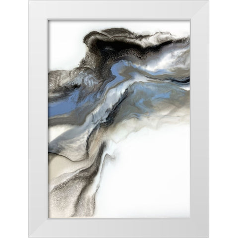 Grey Smoke 3 White Modern Wood Framed Art Print by Storms, Alyson