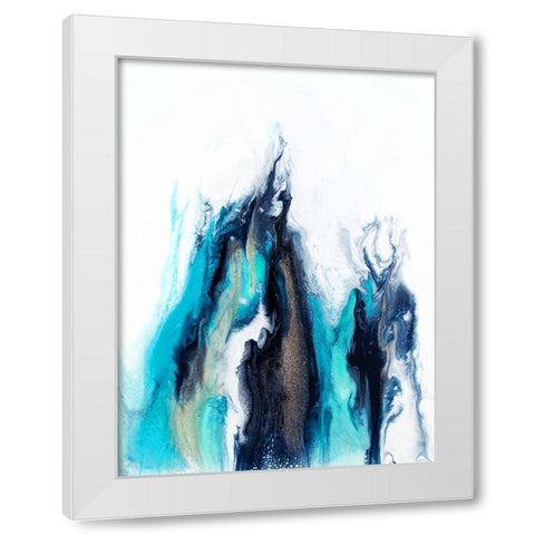 Halophila White Modern Wood Framed Art Print by Storms, Alyson