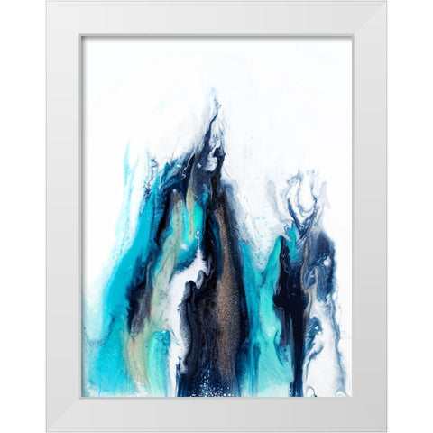 Halophila White Modern Wood Framed Art Print by Storms, Alyson