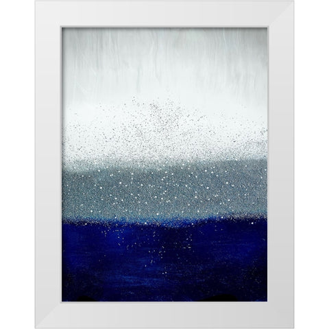 Indigo Dream White Modern Wood Framed Art Print by Storms, Alyson