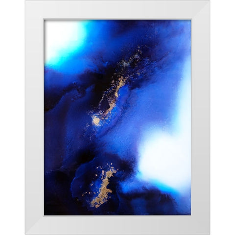 Indigo Expanse White Modern Wood Framed Art Print by Storms, Alyson