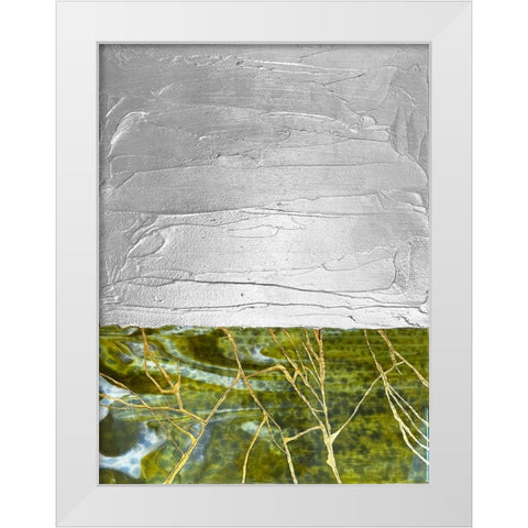 Kintsugi White Modern Wood Framed Art Print by Storms, Alyson