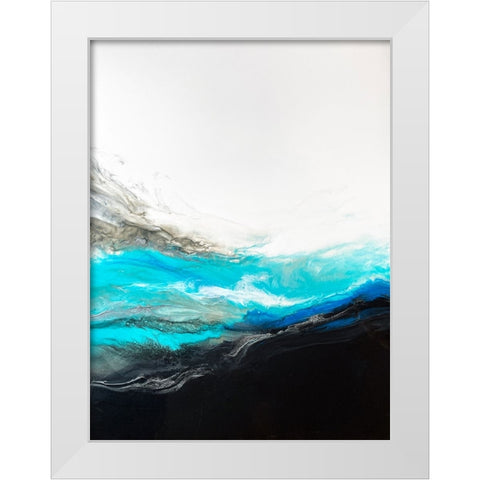 Large Wave White Modern Wood Framed Art Print by Storms, Alyson
