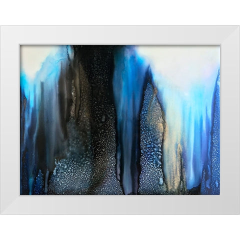 Magnetic White Modern Wood Framed Art Print by Storms, Alyson
