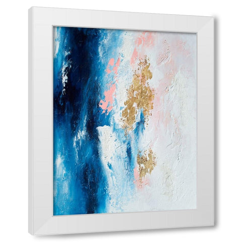 Moonstone White Modern Wood Framed Art Print by Storms, Alyson