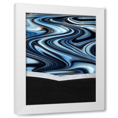 Nebula Glass White Modern Wood Framed Art Print by Storms, Alyson