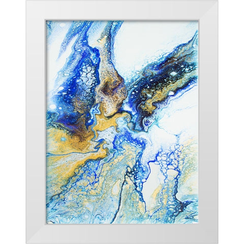 Ocean Jasper White Modern Wood Framed Art Print by Storms, Alyson