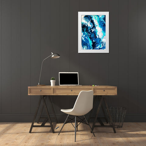 Oceanic White Modern Wood Framed Art Print by Storms, Alyson