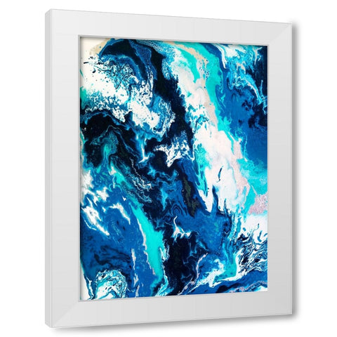 Oceanic White Modern Wood Framed Art Print by Storms, Alyson
