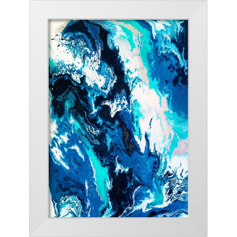 Oceanic White Modern Wood Framed Art Print by Storms, Alyson