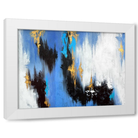 Parallel White Modern Wood Framed Art Print by Storms, Alyson
