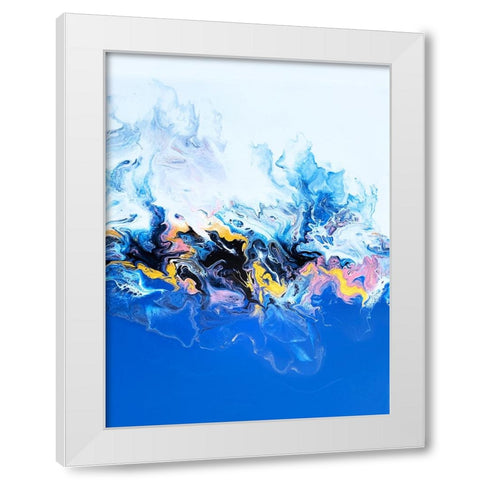 Periwinkle Rainbow White Modern Wood Framed Art Print by Storms, Alyson