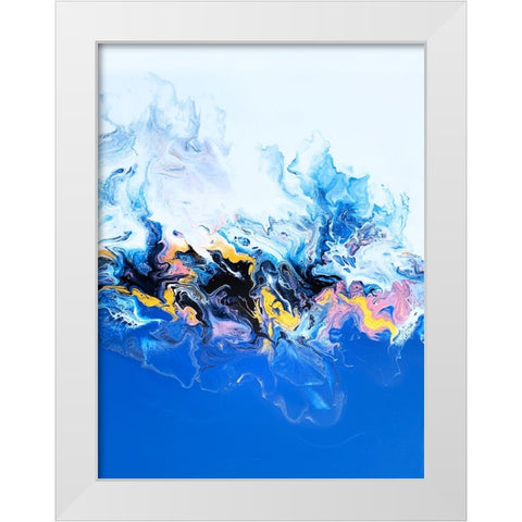 Periwinkle Rainbow White Modern Wood Framed Art Print by Storms, Alyson